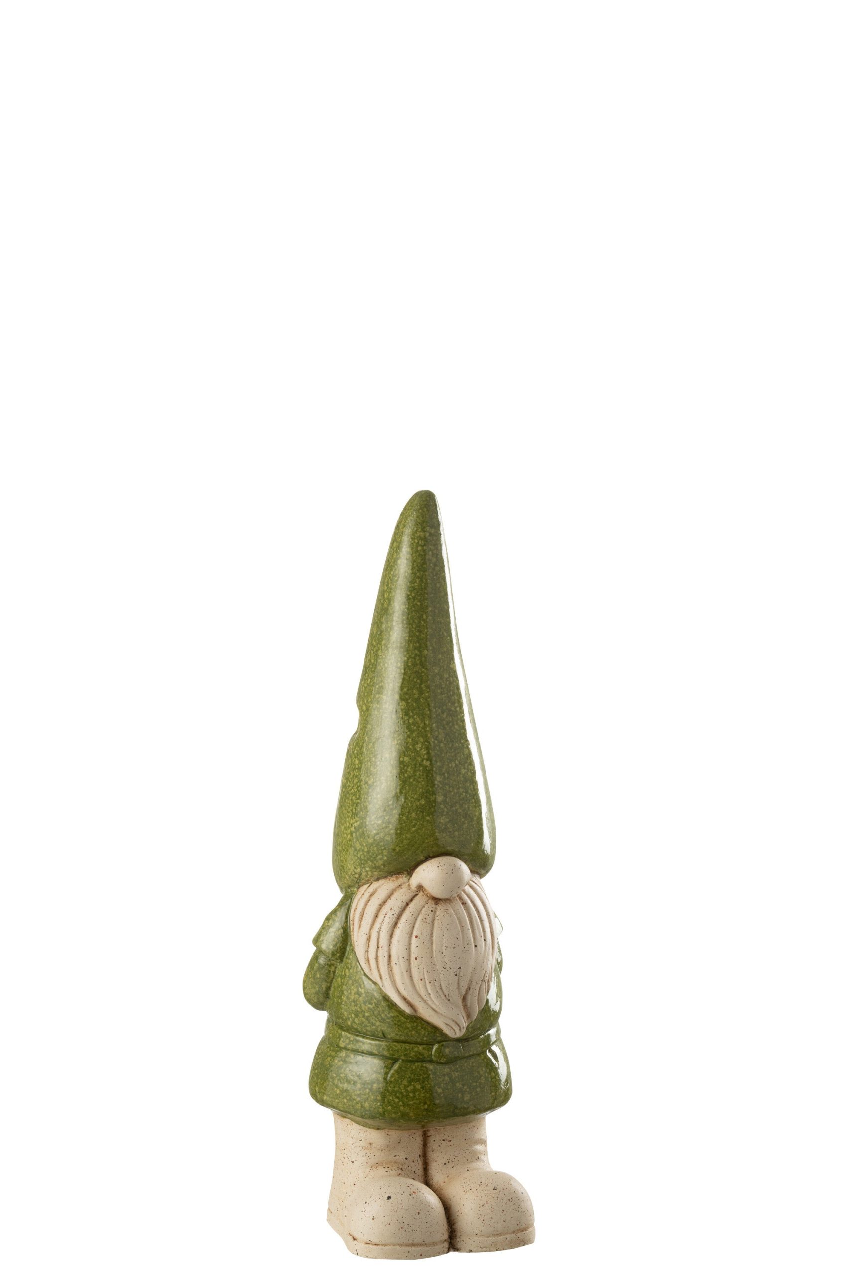 J-Line figuur Kabouter Buiten - kunststof - groen - small