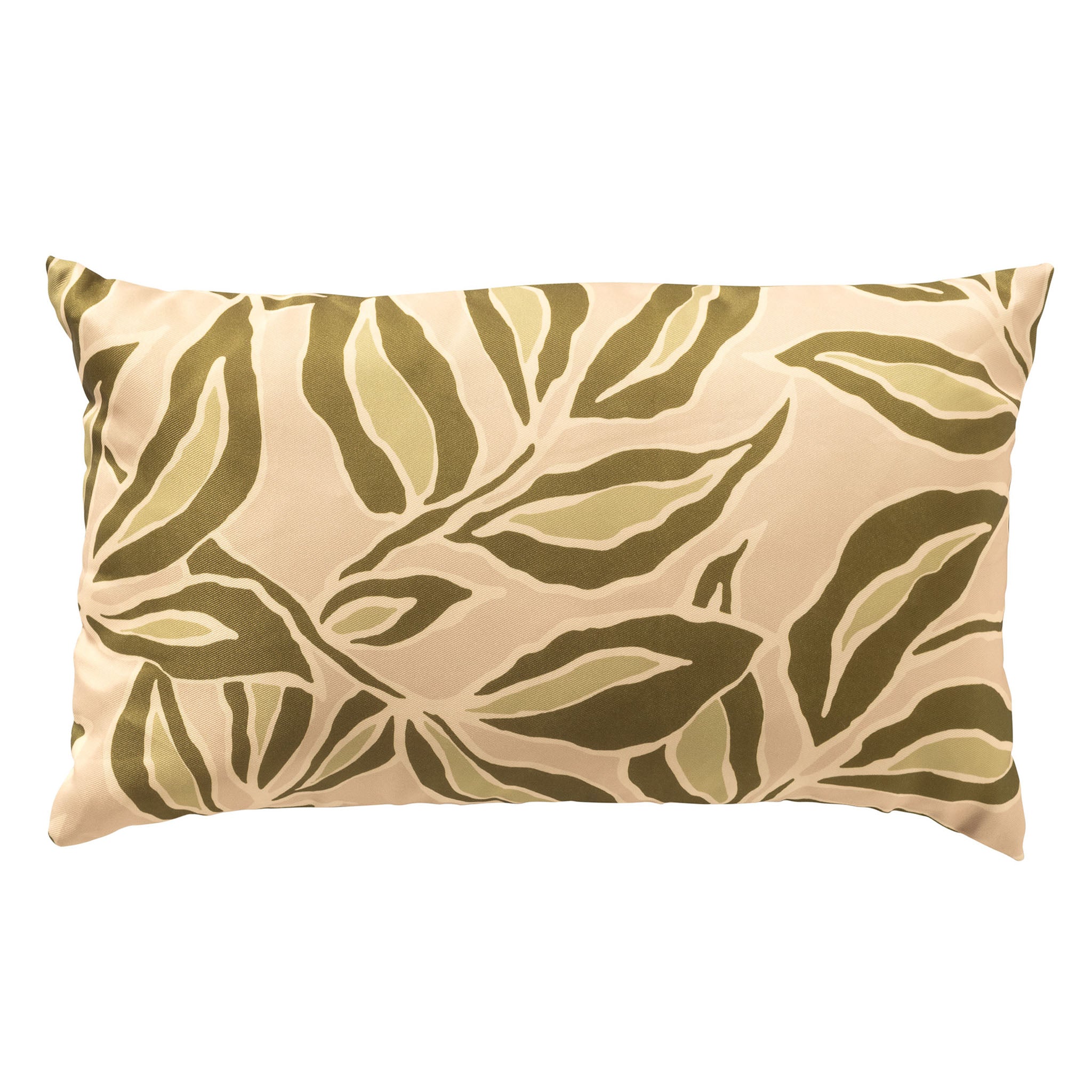 ELARA - kussenhoes outdoor 30x50 cm - bladmotief - Semolina - beige, g