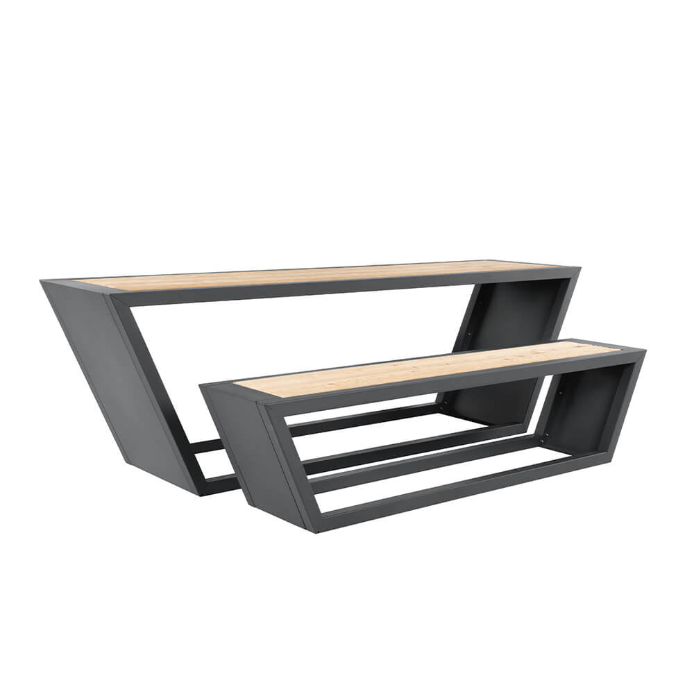 HOME DELUXE Stalen zitset KOBON antraciet - Made in Germany - 1 x bank