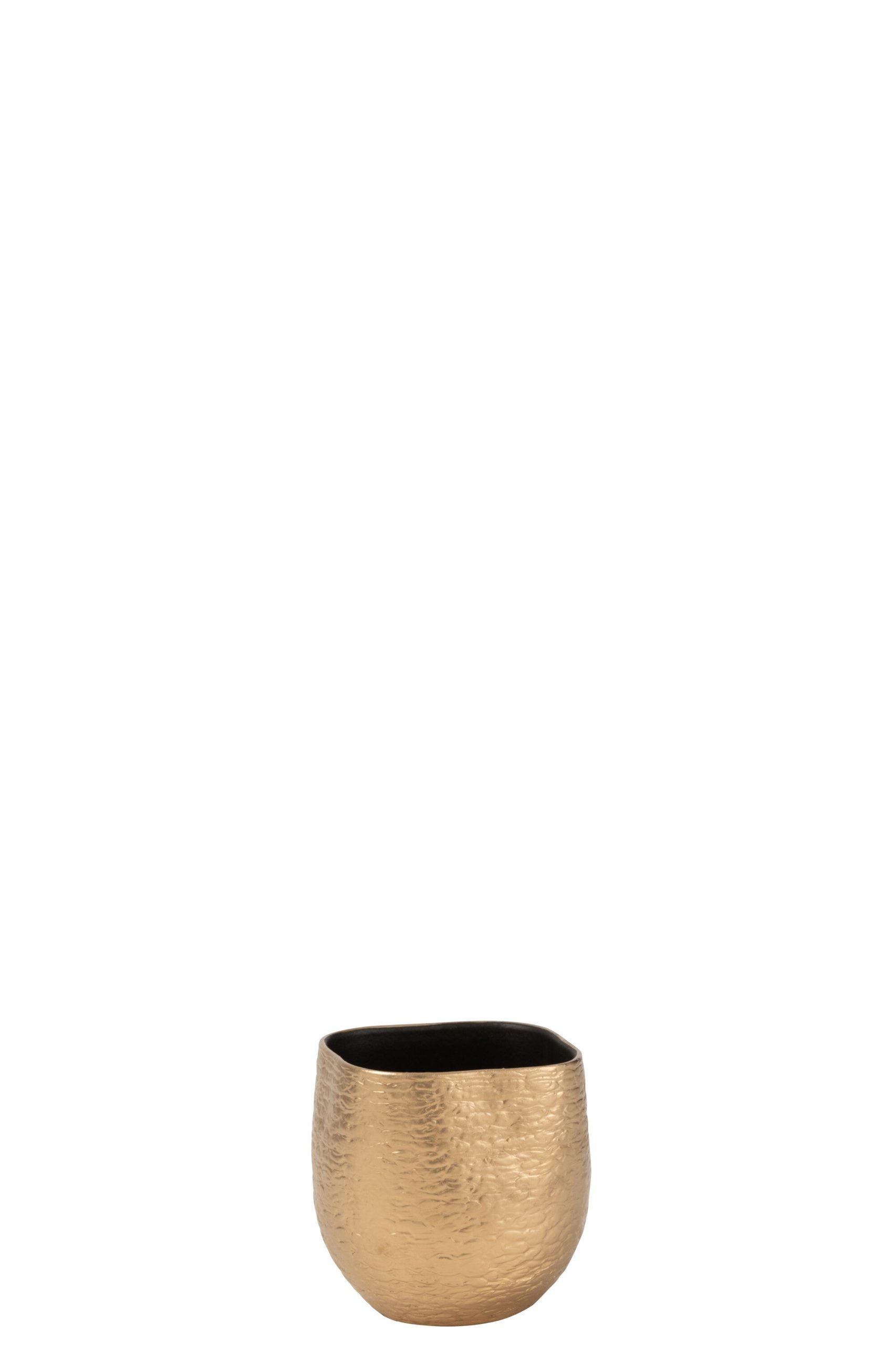 J-Line bloempot Audrey - keramiek - goud - extra small - 2 stuks - Ø 1