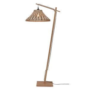 GOOD&MOJO vloerlamp Tahiti – bruin – Ø45cm