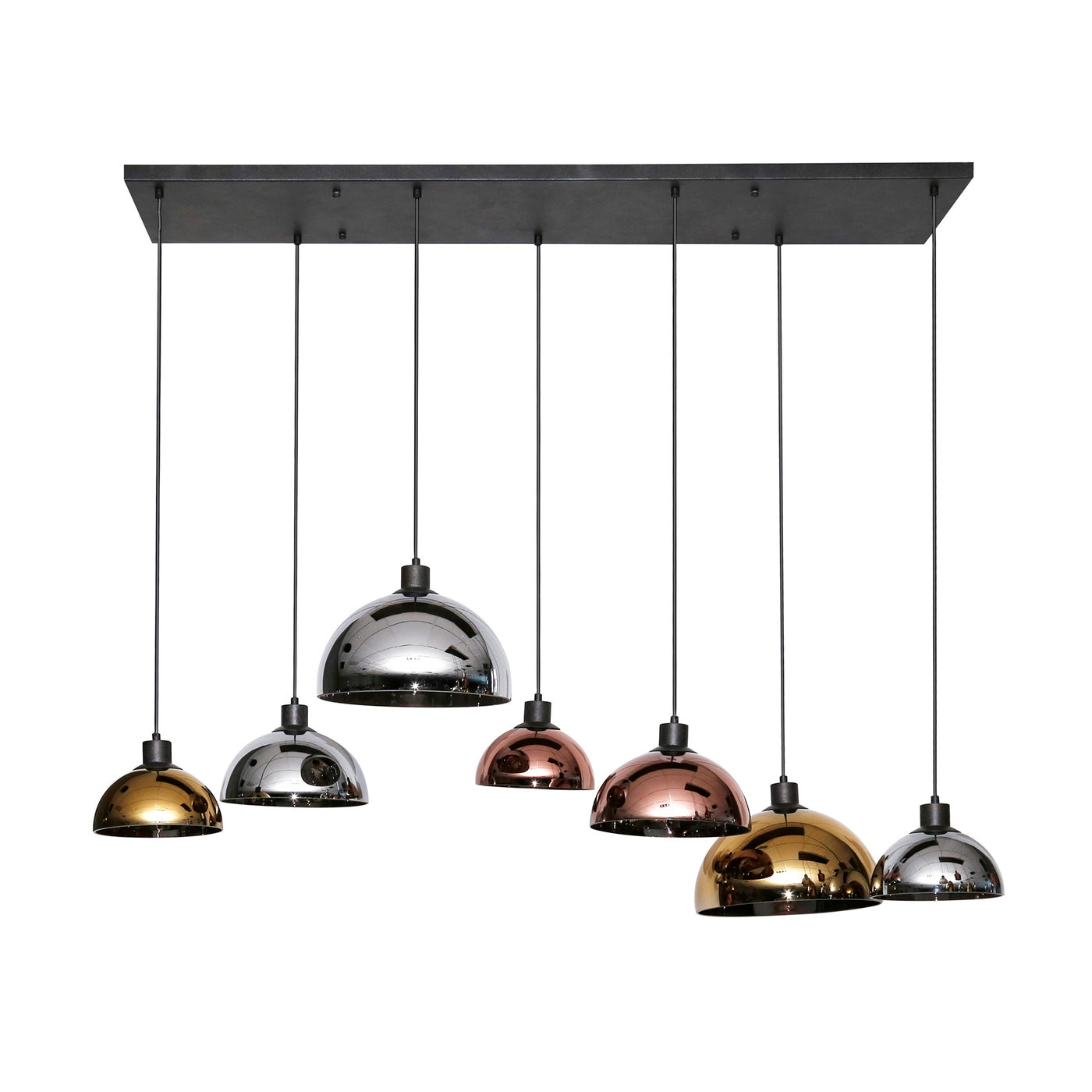 Giga Meubel Hanglamp Driekleur Disk - Multicolor - 7-Lichts - 150x140x