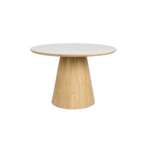 Housecraft Living Almira Eettafel Rond 115 cm Hout/ Marmerlook Naturel Housecraft Living Almira Eettafel Rond 115 cm Hout/ Marmerlook Naturel