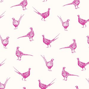 Joules Vliesbehang – Flirty Pheasants Truly Pink – 10mx52cm