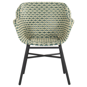 Hartman Tuinstoel Delphine – Groen Wicker – Zithoogte 43cm