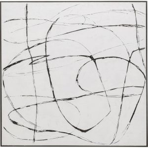 Kare Design Schilderij Sketch 120x120cm wit