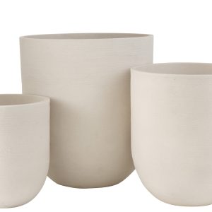 J-Line bloempot Rond Hoog – keramiek – wit – 3 stuks – Ø 58.5 cm J-Line bloempot Rond Hoog – keramiek – wit – 3 stuks – Ø 58.5 cm