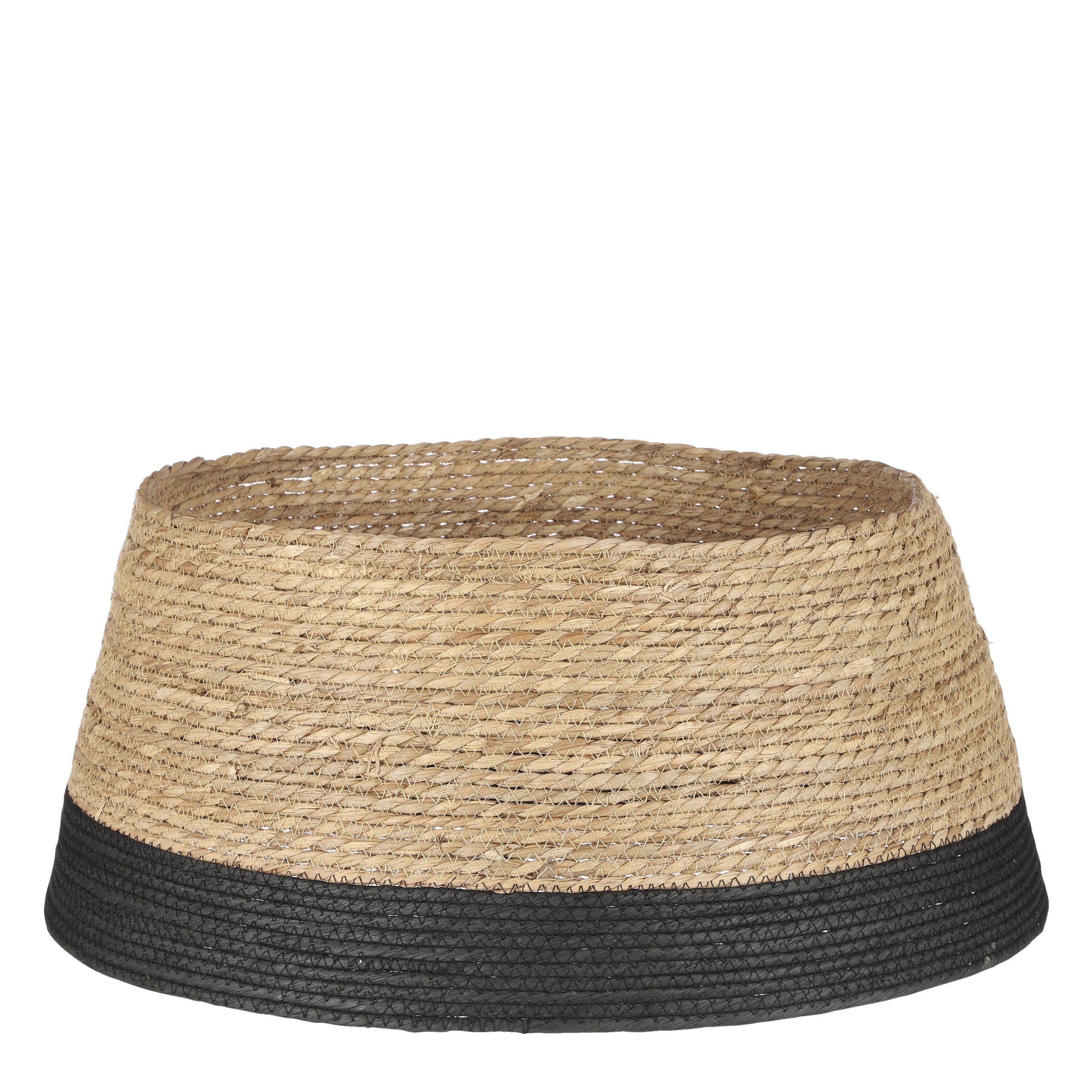 House of Seasons Kerstboomrok - H26 x Ø58 cm - Zeegras - Zwart