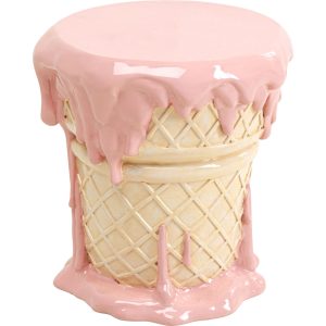 Kare Design Kruk ijs 38cm roze