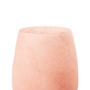 J-Line vaas Frosted – glas – roze – 27 cm hoog