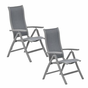 Garden Impressions Tuinstoel Hilly verstelbaar taupe – 2 stuks Garden Impressions Tuinstoel Hilly verstelbaar taupe – 2 stuks