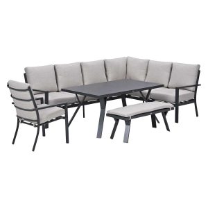 Garden Impressions Lounge dining set Senja 5-delig rechts – sandstone