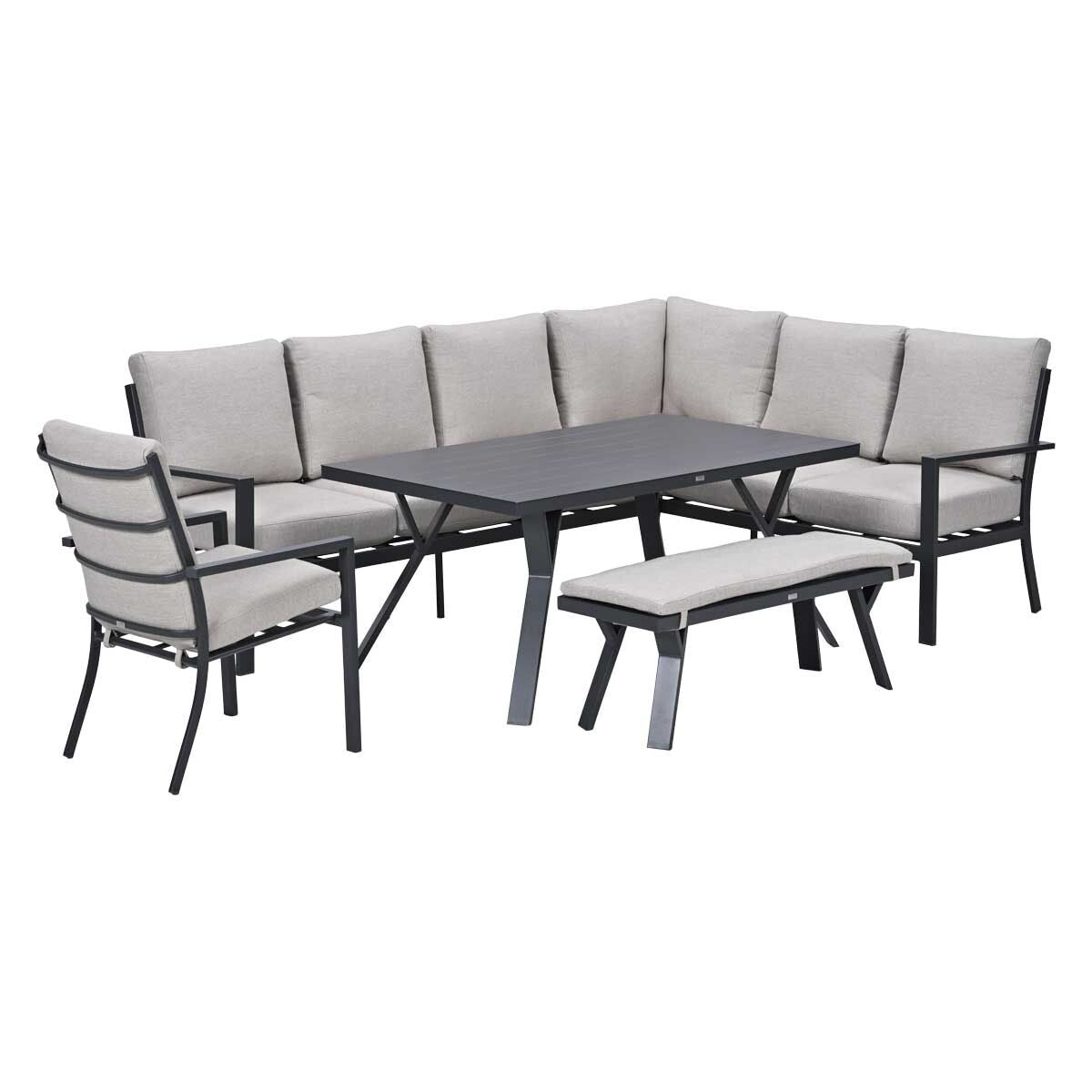 Garden Impressions Lounge dining set Senja 5-delig rechts - sandstone