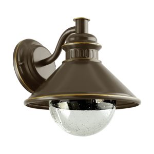 EGLO wandlamp buiten Albacete – e27 – 26,5 cm – bruin/koper