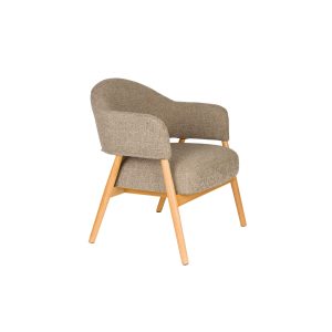 Housecraft Living Indy Fauteuil met armleuning Donker bruin/ donker Be