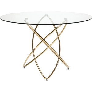 Kare Design Eettafel Molekular Ø120cm goud Kare Design Eettafel Molekular Ø120cm goud
