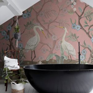 ESTAhome fotobehang kraanvogels oudroze – 300 x 279 cm – 159391 ESTAhome fotobehang kraanvogels oudroze – 300 x 279 cm – 159391