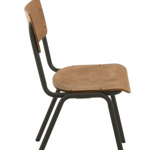 J-Line stoel – hout/metaal – bruin J-Line stoel – hout/metaal – bruin