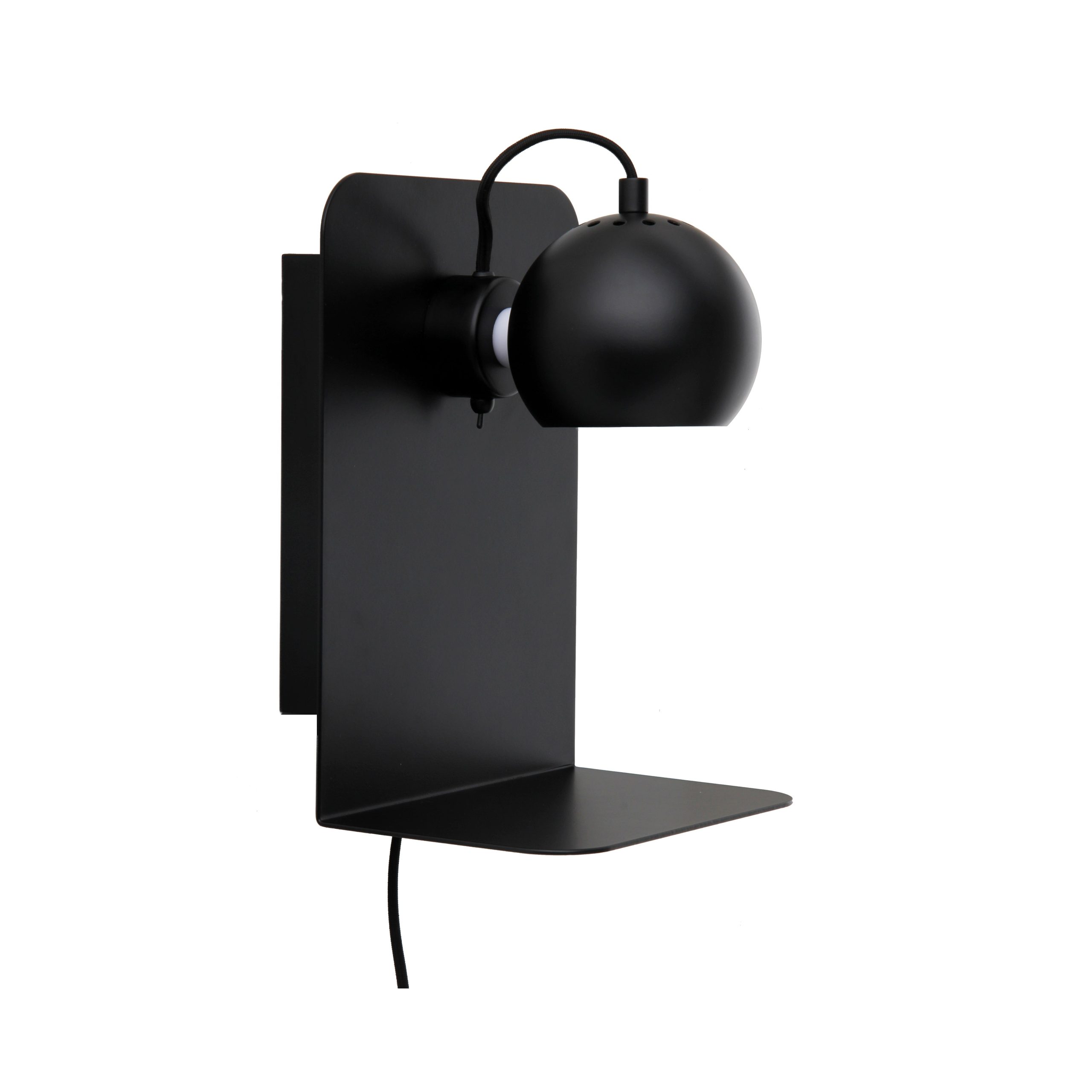 Frandsen wandlamp Ball - zwart - 18x22x30cm