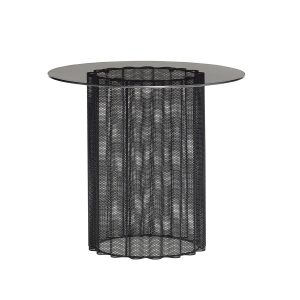 Hübsch tafel Flow – glas/ijzer – ø45xh41cm