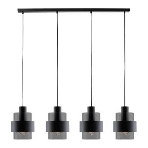Freelight hanglamp Chiasso – 4 lichts – 120 x 150 cm – zwart Freelight hanglamp Chiasso – 4 lichts – 120 x 150 cm – zwart