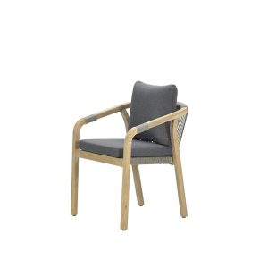 Santos dining fauteuil – acaciahout white wash-rope dgrijs-mystic grey Santos dining fauteuil – acaciahout white wash-rope dgrijs-mystic grey