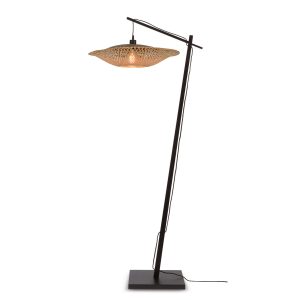GOOD&MOJO vloerlamp Kalimantan – zwart – Ø60cm GOOD&MOJO vloerlamp Kalimantan – zwart – Ø60cm