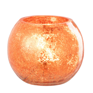 J-Line theelichthouder Bal Craquelé – glas – goud – small
