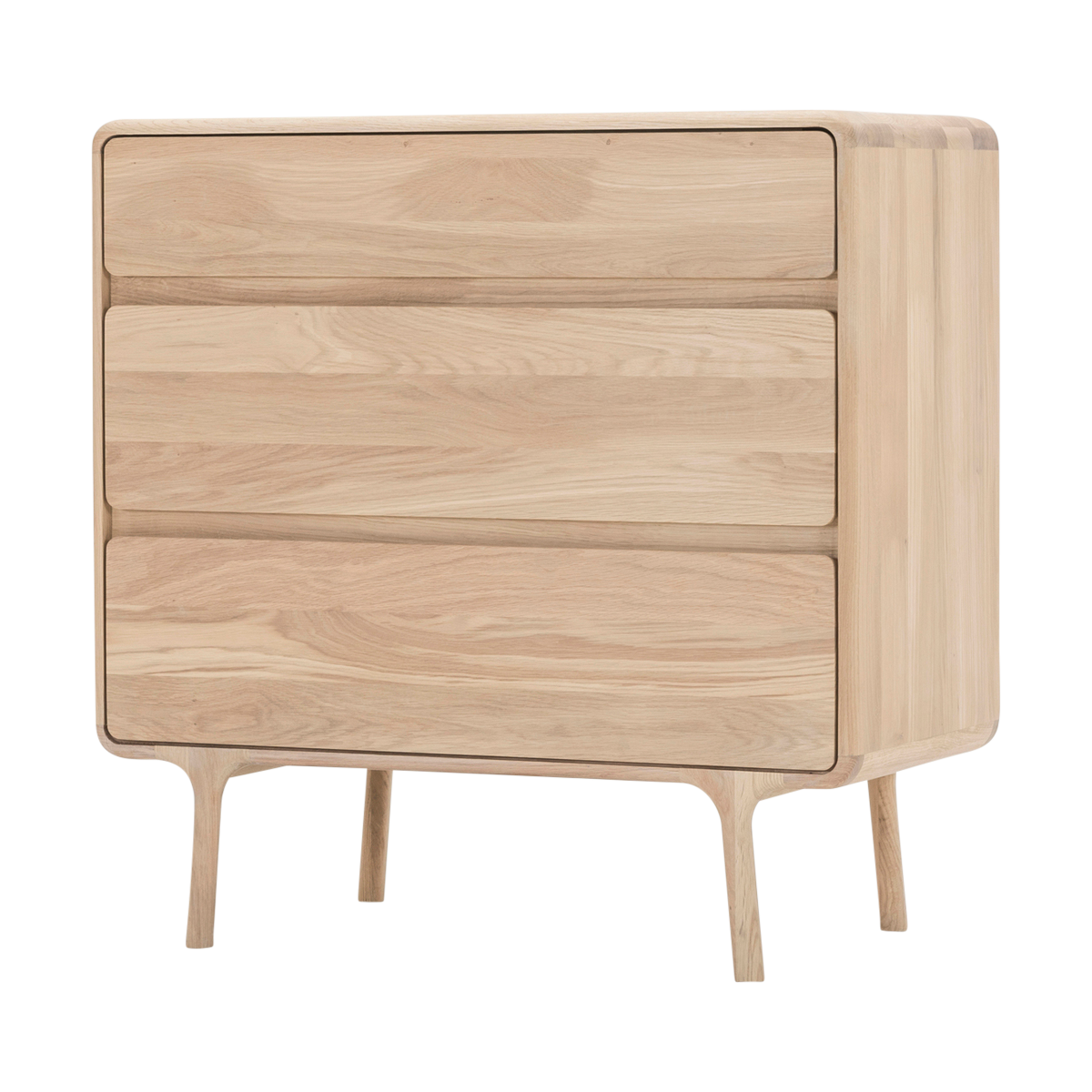 Gazzda Fawn Drawer Eikenhouten Ladekast - Whitewash