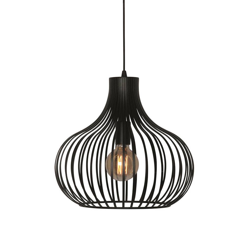 Freelight hanglamp Aglio - 1 lichts - 38 x 150 cm - zwart