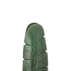 J-Line vaas Blad – steengoed – groen – small