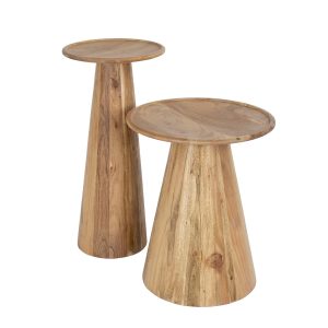 Giga Meubel Bijzettafel Cone – Acaciahout – Set van 2 – 30x30x60cm Giga Meubel Bijzettafel Cone – Acaciahout – Set van 2 – 30x30x60cm