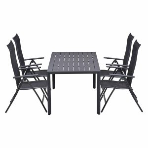 Garden Impressions Tuinset Santos 5-delig – Kasper tuintafel donker gr Garden Impressions Tuinset Santos 5-delig – Kasper tuintafel donker gr