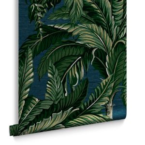 Graham & Brown Vliesbehang – Daintree Palm Midnight – 10mx52cm Graham & Brown Vliesbehang – Daintree Palm Midnight – 10mx52cm