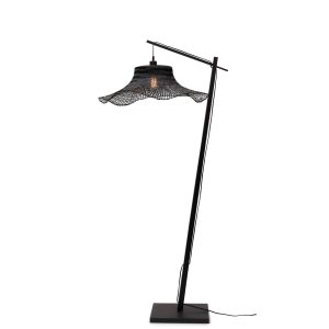 GOOD&MOJO vloerlamp Ibiza – zwart – Ø65cm