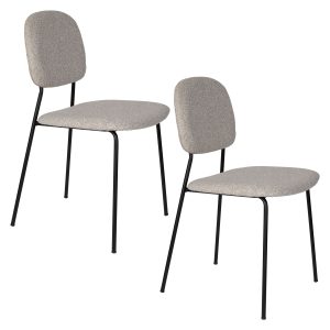 Housecraft Living Roos Eetkamerstoelen Licht Beige – Set van 2