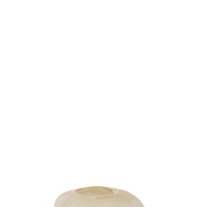 J-Line theelichthouder Bol – glas – beige