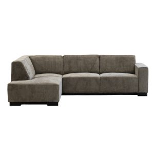 Giga Meubel Hoekbank Napoli 3,5-zits Links – Stof/Hout – Taupe Giga Meubel Hoekbank Napoli 3,5-zits Links – Stof/Hout – Taupe