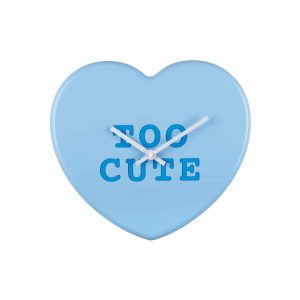 Karlsson wandklok Heart Candy – blauw – 30×6.2x27cm