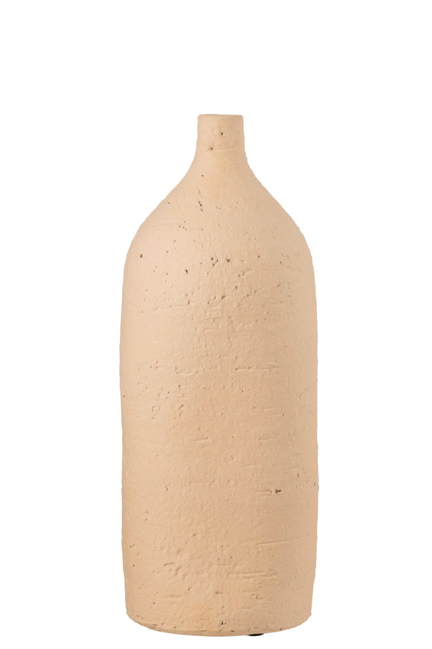 J-Line vaas Enya Fles - keramiek - beige - large - 40 cm hoog
