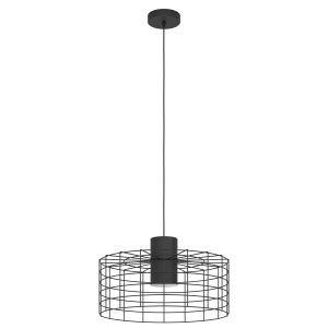 EGLO hanglamp Milligan – e27 – industrieel – ø 48 cm – zwart/wit