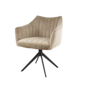 Giga Meubel Eetkamerstoel Cinema – Champagne Velvet – Draaibaar Giga Meubel Eetkamerstoel Cinema – Champagne Velvet – Draaibaar