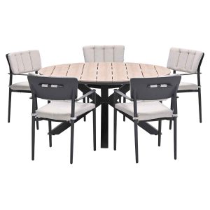Garden Impressions tuinset Dane – Tulli – donker grijs – Ø148×75 cm –