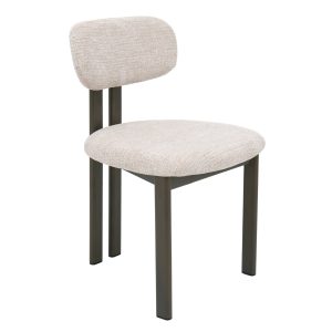 Giga Meubel Eetkamerstoel Noor – Beige/Brons – 51x53x81cm – Set van 2 Giga Meubel Eetkamerstoel Noor – Beige/Brons – 51x53x81cm – Set van 2
