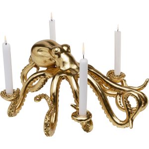 Kare Design Kandelaar goud octopus 49cm