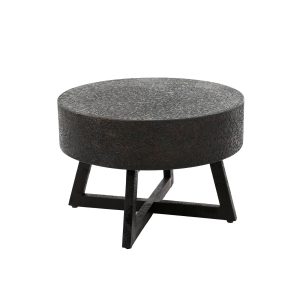 Giga Meubel Salontafel Bulky Ferro Low – Zwart/Brons Metaal – Ø60x40cm