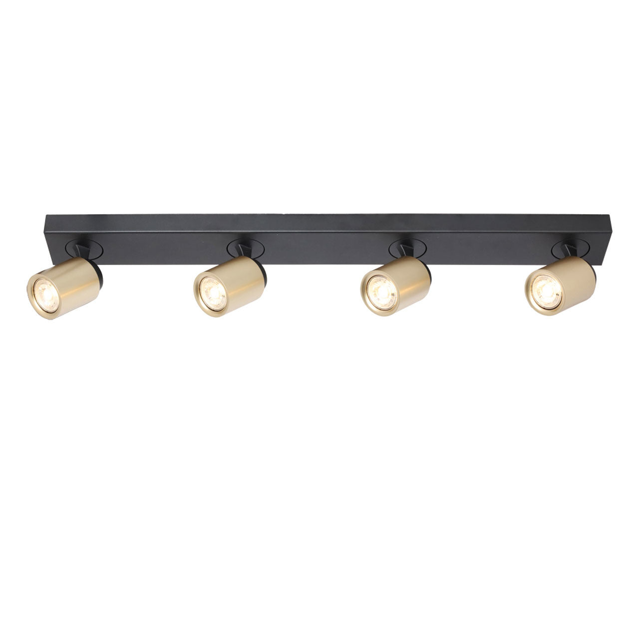 Freelight spot Razza - 4 lichts - 76 x 14 cm - zwart goud