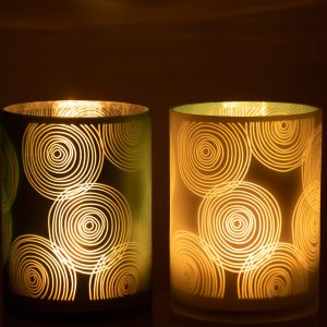 J-Line windlicht Spiralen – glas – mix – extra large – 2 stuks J-Line windlicht Spiralen – glas – mix – extra large – 2 stuks