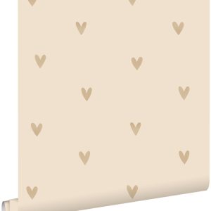 ESTAhome behang hartjes beige – 53 cm x 10.05 m – 139769 ESTAhome behang hartjes beige – 53 cm x 10.05 m – 139769