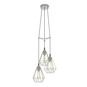 EGLO hanglamp Tarbes – 3xe27 – ø 31 cm – grijs